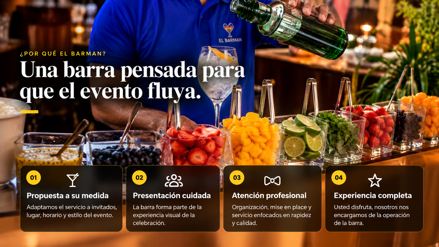 El Barman - Una barra pensada para que el evento fluya
