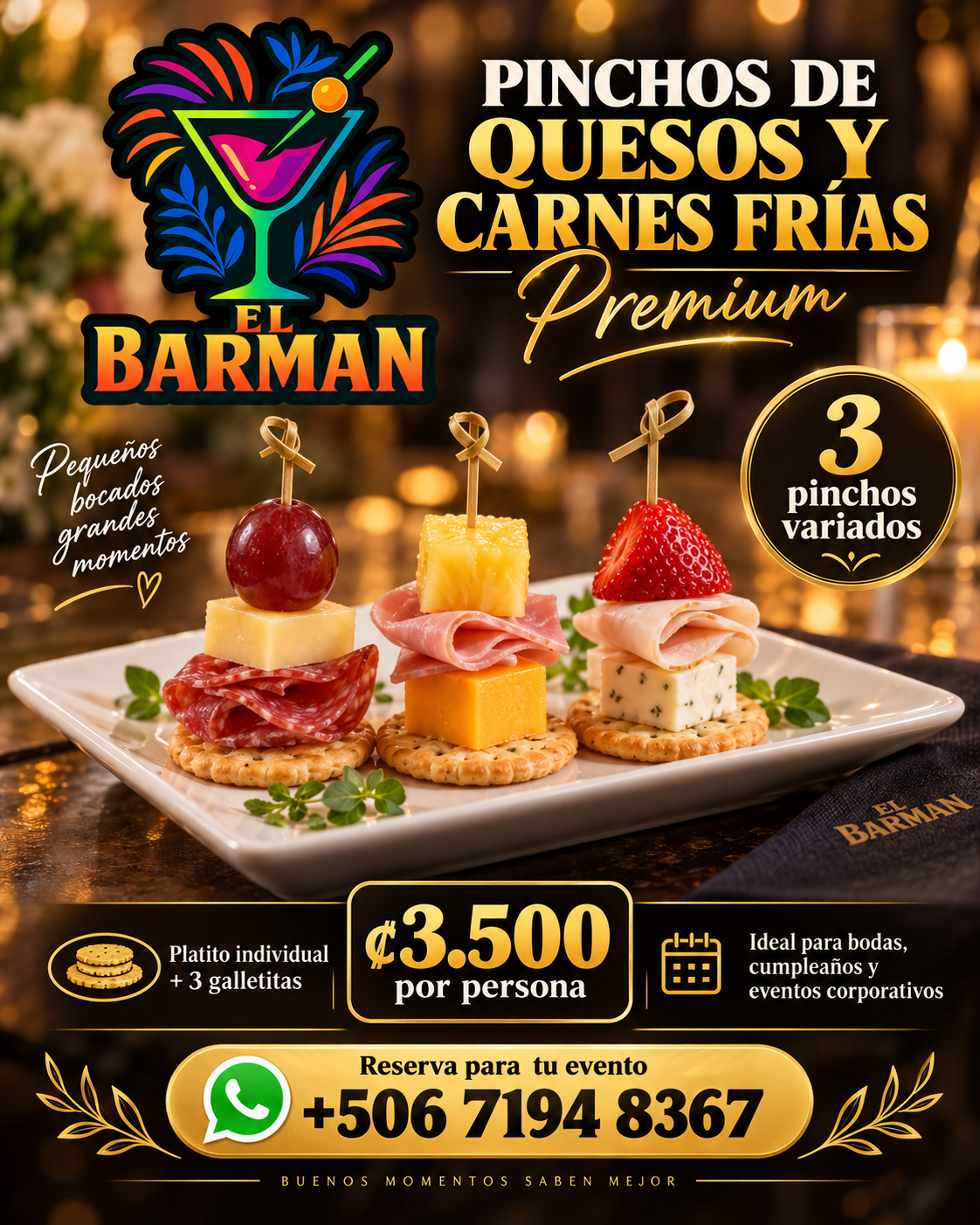 Paquete de bocadillos El Barman