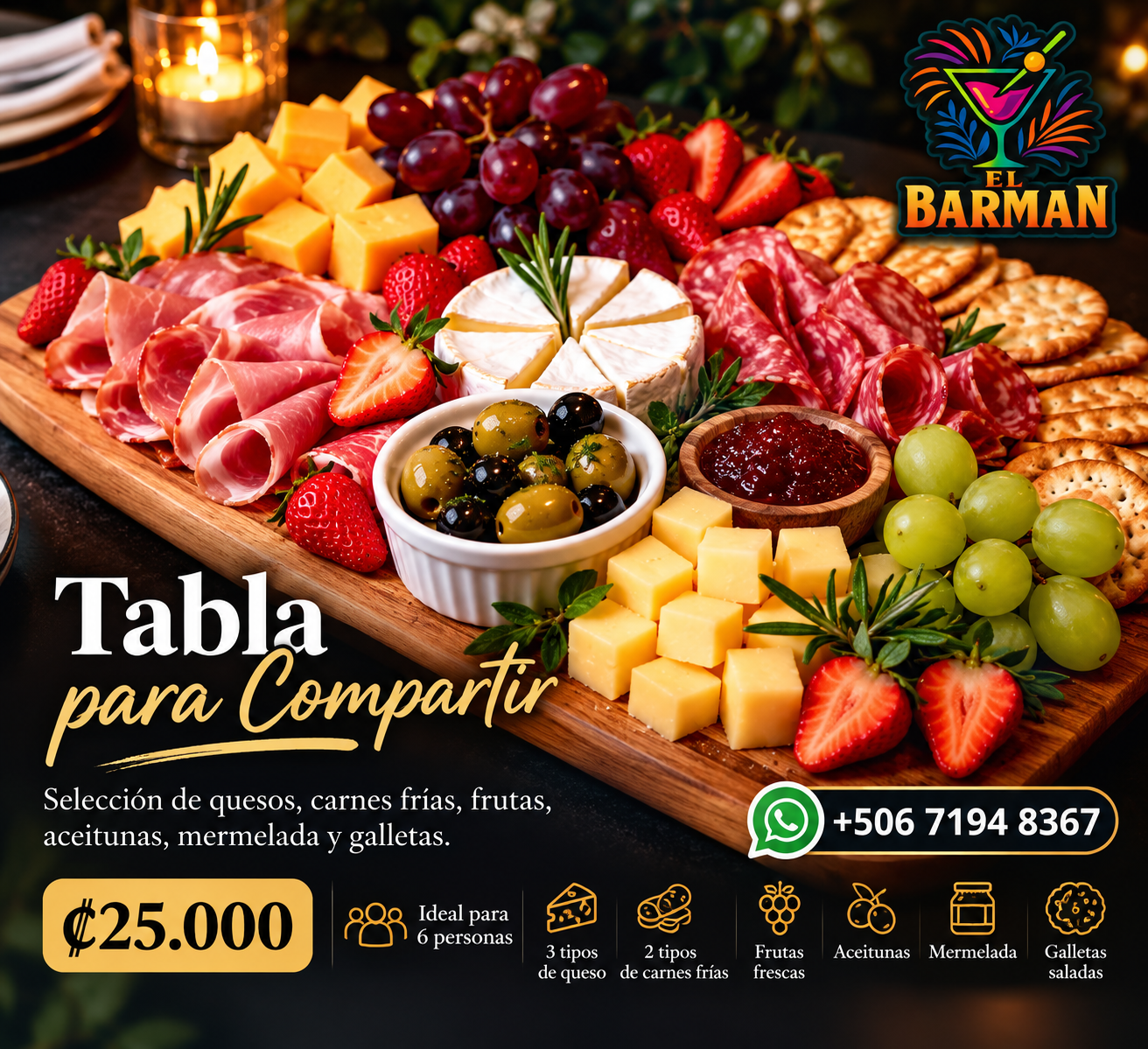 Tabla para Compartir El Barman