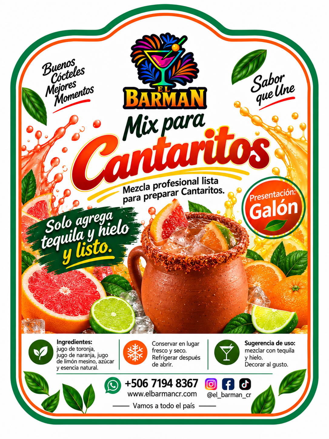 Mix para Cantarito El Barman